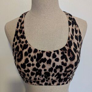 Victoria's Secret Leopard Criss Cross Racerback Sports Yoga Bra